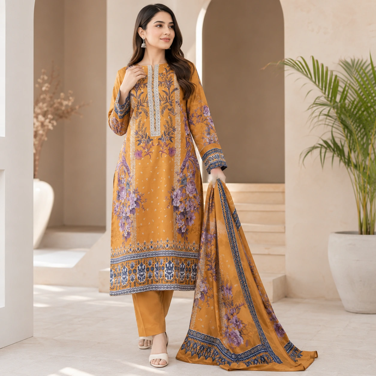 Unstitched Three Piece | LP-112 - Image 2