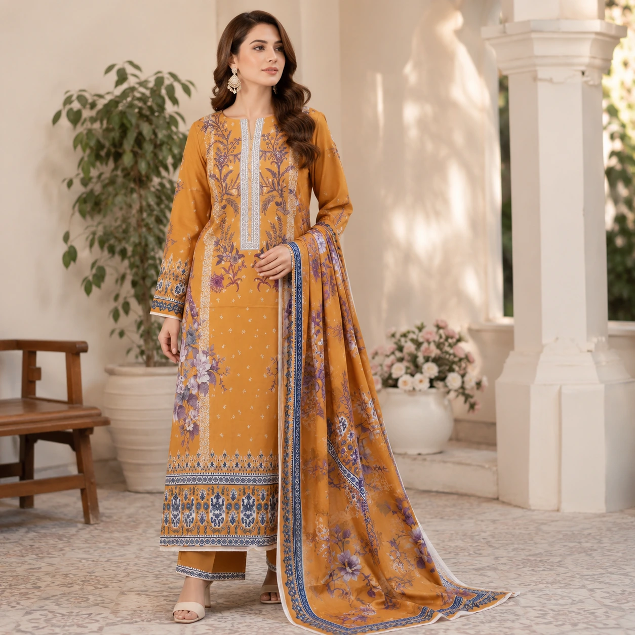 Unstitched Three Piece | LP-112