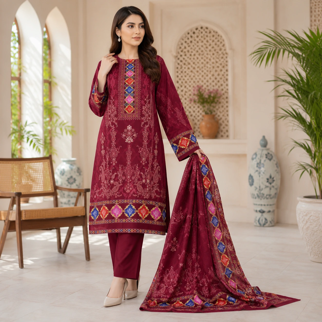 Unstitched Three Piece | LP-113