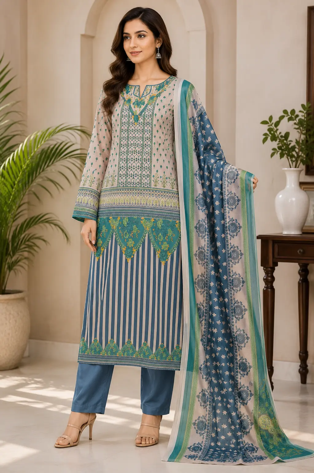 Unstitched Three Piece | LP-79