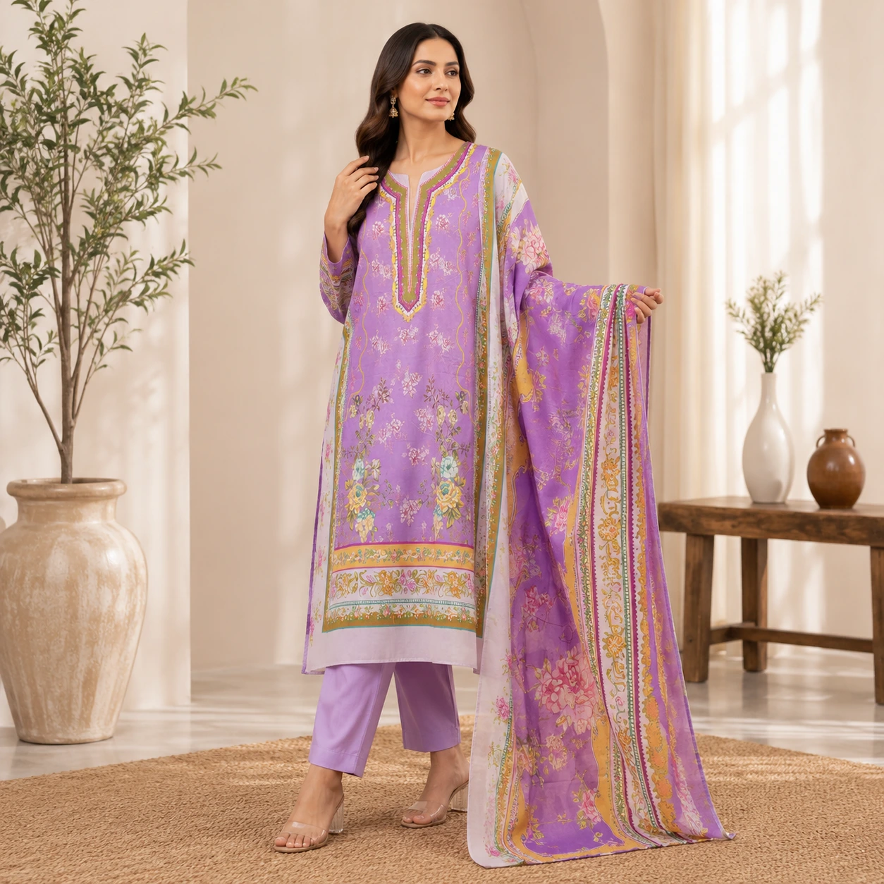 Unstitched Three Piece | LP-98