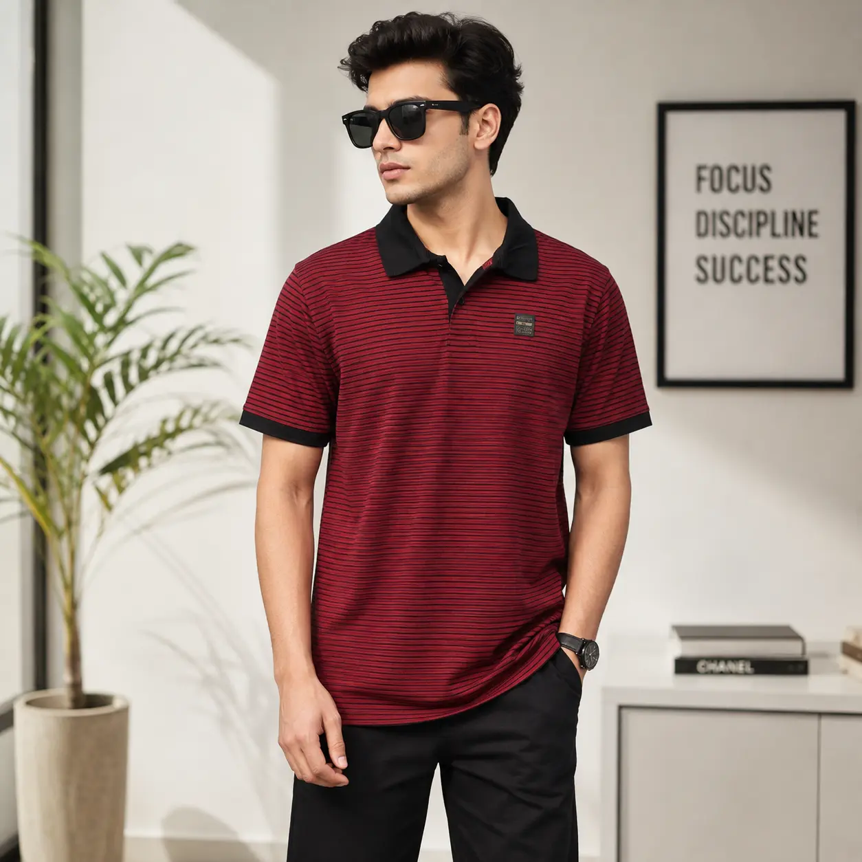 Striped Polo Shirt | LP-238