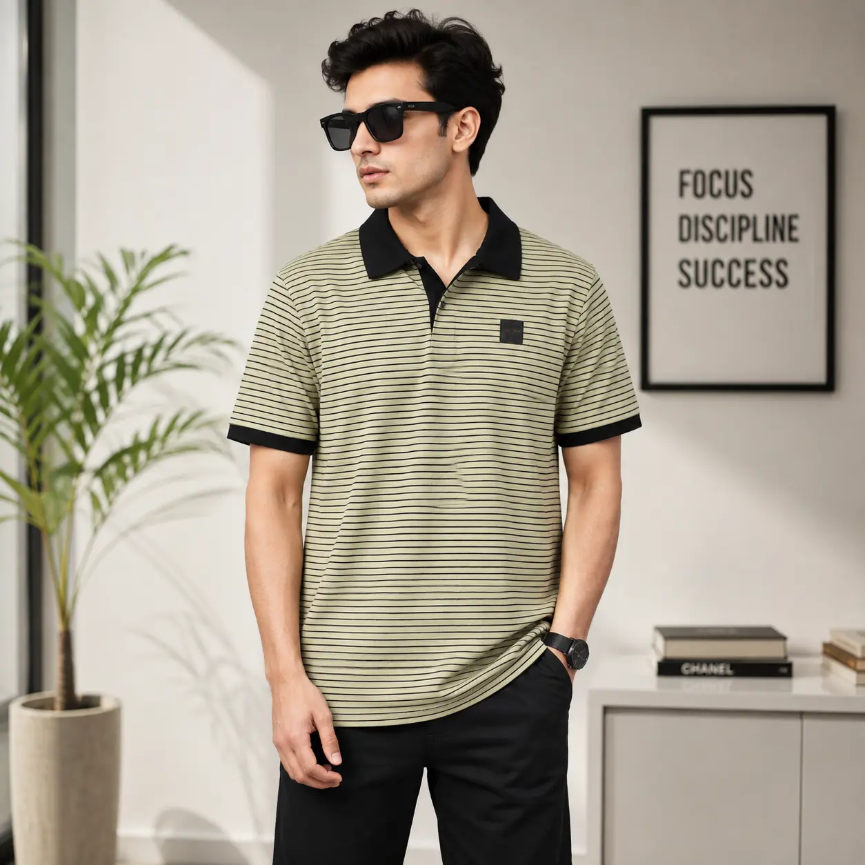 Striped Polo Shirt | LP-239