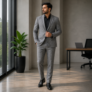 Ash Stripe Complete Suit Blazer | LP-278