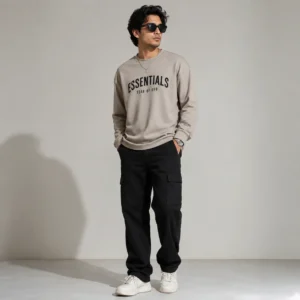 Textured Crew Neck Sweatshirt | LP-292