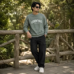 Textured Crew Neck Sweatshirt | LP-293