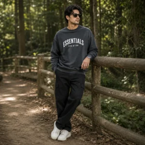 Textured Crew Neck Sweatshirt | LP-294